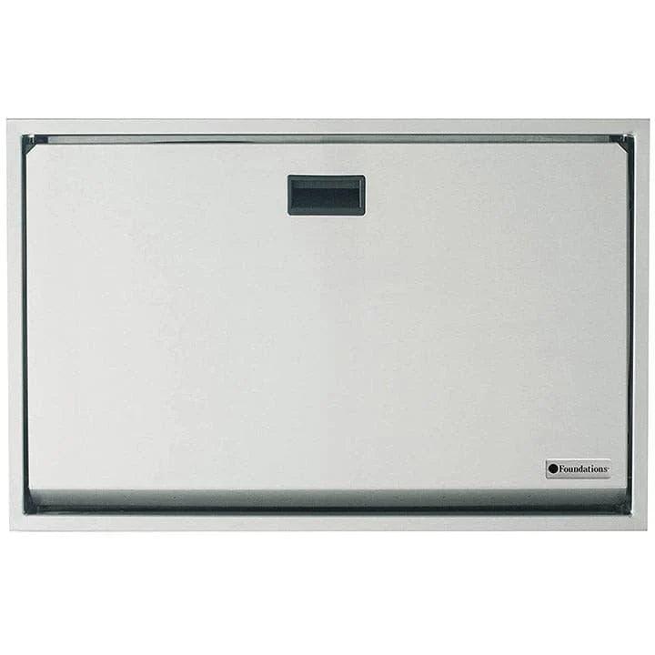 Foundations® - Foundations Premier Full Stainless Steel Horizontal Commercial Baby Changing Station - Recessed Mount