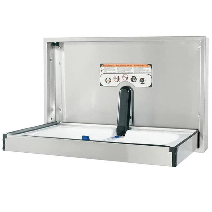 Foundations® - Foundations Premier Full Stainless Steel Horizontal Commercial Baby Changing Station - Recessed Mount