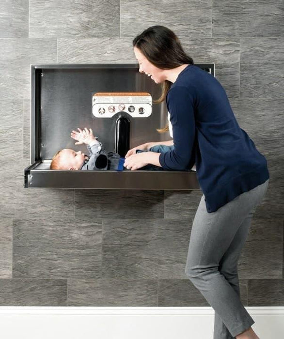 Foundations® - Foundations Premier Full Stainless Steel Horizontal Commercial Baby Changing Station - Surface Mount