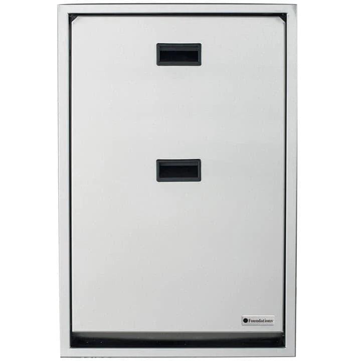 Foundations® - Foundations Premier Full Stainless Steel Vertical Commercial Baby Changing Station - Recessed Mount