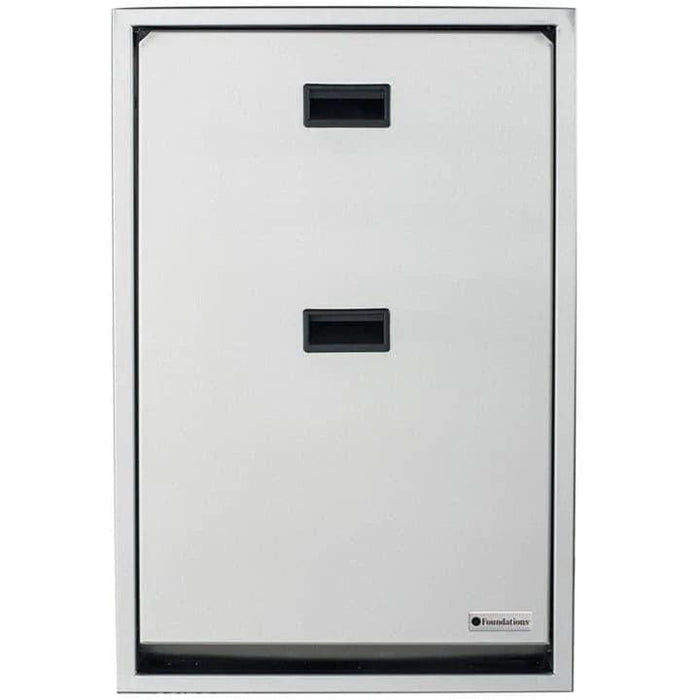 Foundations® - Foundations Premier Full Stainless Steel Vertical Commercial Baby Changing Station - Recessed Mount