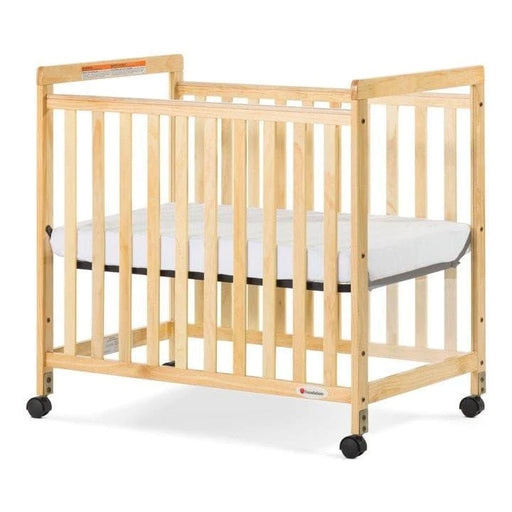 Foundations® - Foundations SafetyCraft® Baby Crib - Compact Fixed-Side with Adjustable Mattress Board - Clearview