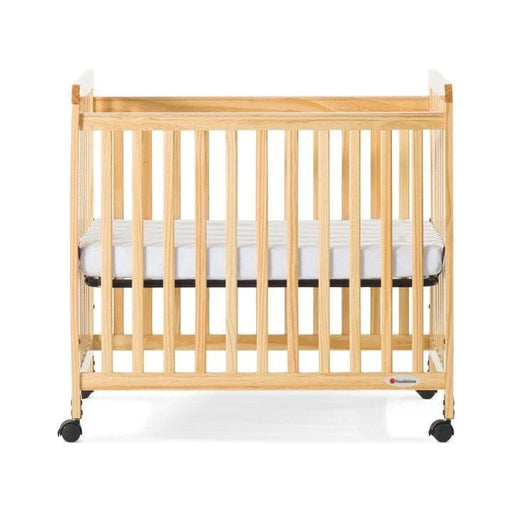 Foundations® - Foundations SafetyCraft® Baby Crib - Compact Fixed-Side with adjustable Mattress Board - Slatted