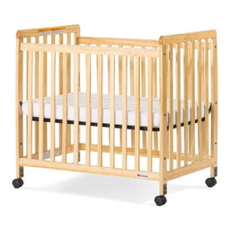 Foundations® - Foundations SafetyCraft® Baby Crib - Compact Fixed-Side with adjustable Mattress Board - Slatted