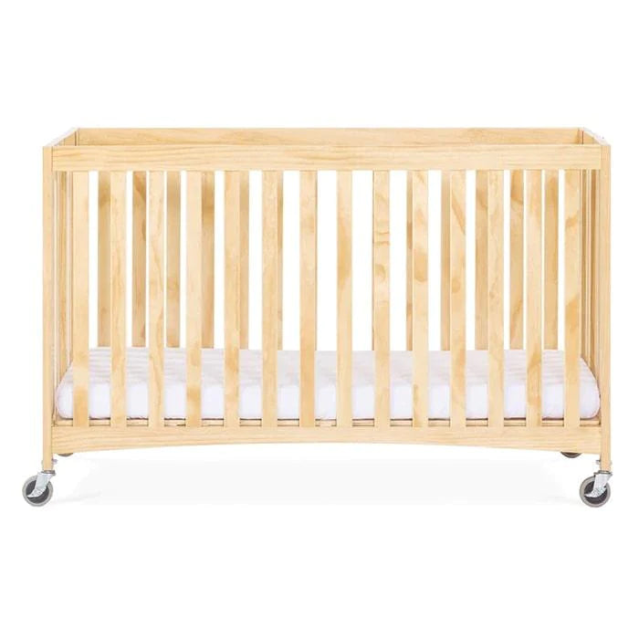 Foundations® - Travel Sleeper® Full-Size Folding Crib with Oversized Casters (Including Foam Mattress)