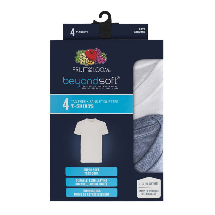 Fruit of the Loom Boys Beyondsoft Tag Free T-Shirts - 4 Pack — Goldtex