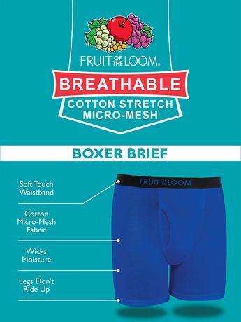Fruit of the Loom Men's Knit Boxers, 6 Pack 