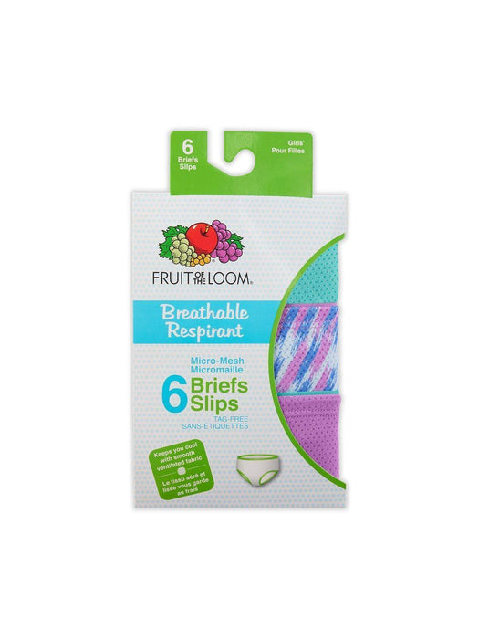 Fruit of the Loom® - Fruit of the Loom Girls Micro-Mesh Briefs (6 Pack)