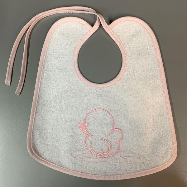 Gaby® - Gaby Terry Cotton Bib - Pink Duck - Made in Italy