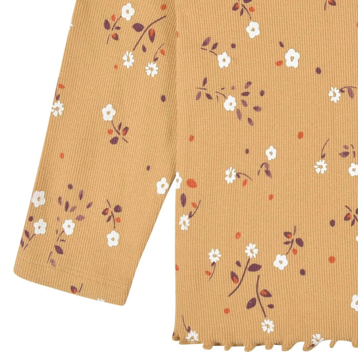 Gerber - Gerber 2-Pack Baby Girls Yellow Floral Double Ruffle Tops