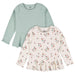 Gerber - Gerber 2-Pack Toddler Girls Green Floral Peplum Tops (2-5t)