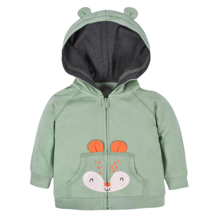 Gerber - Gerber 2-Piece Baby & Toddler Boys Fox Terry Zip Hoodie & Joggers Set (2-5t)