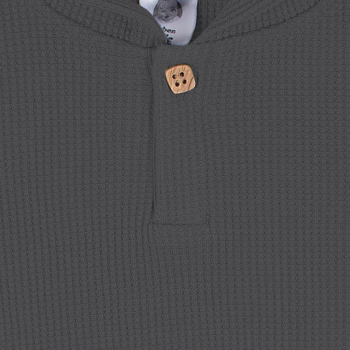 Gerber - Gerber 2-Piece Baby Boys Charcoal Waffle Knit Hoodie & Jogger Set