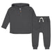 Gerber - Gerber 2-Piece Baby Boys Charcoal Waffle Knit Hoodie & Jogger Set