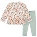 Gerber - Gerber 2-Piece Baby Girls Floral Peplum Top & Leggings Set (12-24m)