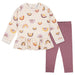 Gerber - Gerber 2-Piece Baby Girls Rainbow Peplum Top & Leggings Set