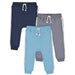 Gerber - Gerber 3-Pack Baby Boys Gray & Blue Joggers (12-24m)