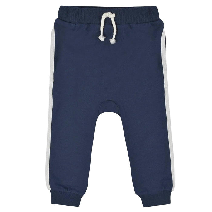 Gerber - Gerber 3-Pack Baby Boys Gray & Blue Joggers (12-24m)