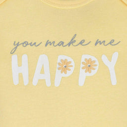 Gerber - Gerber 3-Piece Baby Girls Happy Onesies®Bodysuits & Pant Set