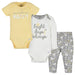 Gerber - Gerber 3-Piece Baby Girls Happy Onesies®Bodysuits & Pant Set