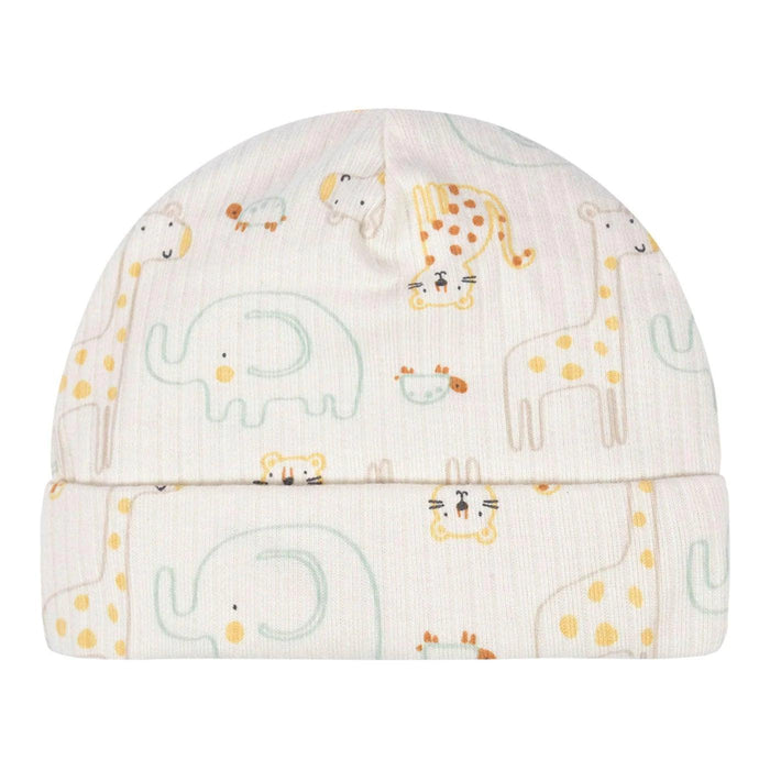 Gerber - Gerber 3-Piece Take Me Home Set Shirt, Pant and Cap - Animals (0-6m)