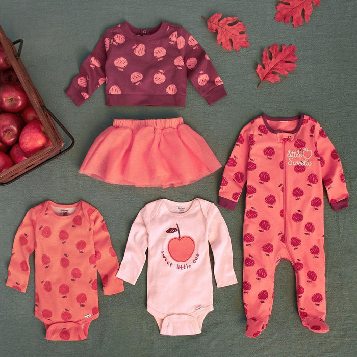 Gerber - Gerber 3-Piece Toddler Girls Apples Top,Tutu, & Legging Set (2-5t)