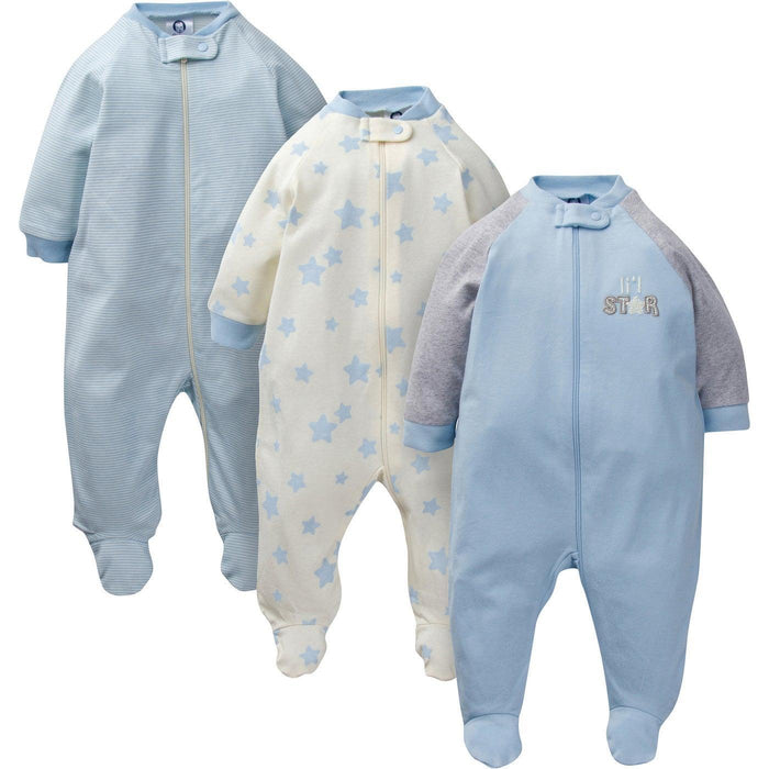 Gerber - Gerber 3pk. Boys Sleepers - Little Star - Preemie