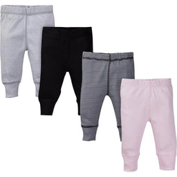 Gerber - Gerber 4-Pack Baby Girls Bunny Active Pants 0-3M