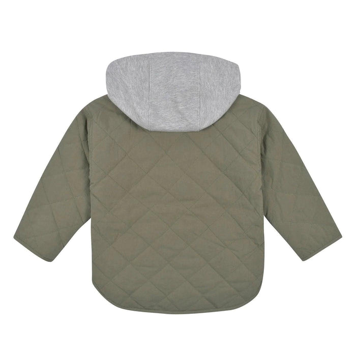 Gerber - Gerber Baby Boys Green Quilted Hooded Jacket (12-24m)