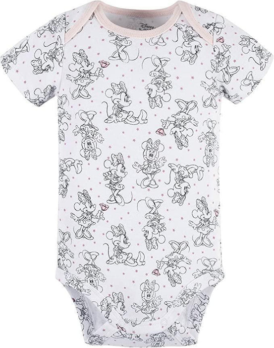 Gerber - Gerber Disney unisex-baby Minnie Mouse 3-Pack Short Sleeve Onesies Bodysuits