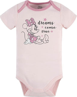 Gerber - Gerber Disney unisex-baby Minnie Mouse 3-Pack Short Sleeve Onesies Bodysuits