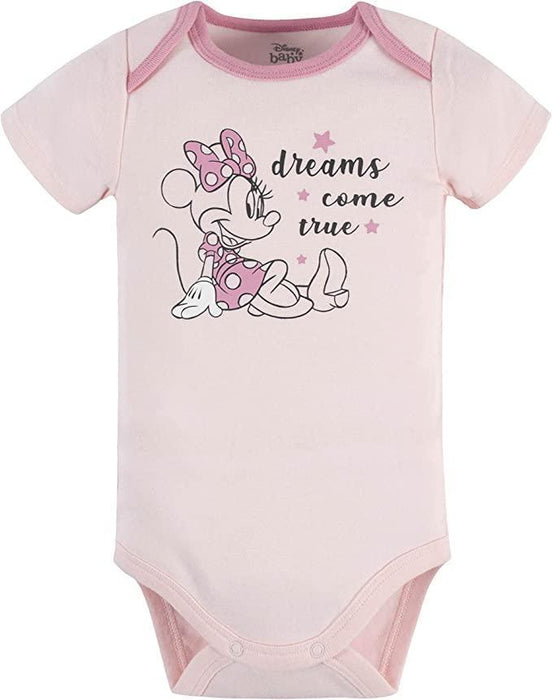 Gerber - Gerber Disney unisex-baby Minnie Mouse 3-Pack Short Sleeve Onesies Bodysuits