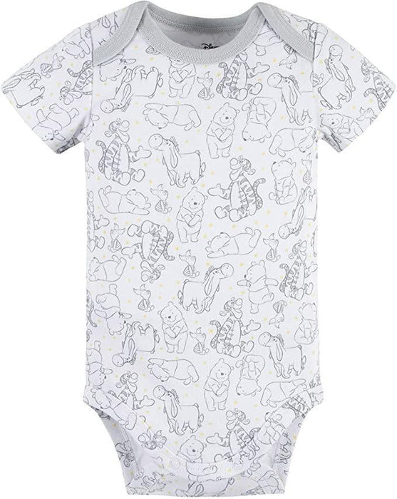Gerber - Gerber Disney unisex-baby Winnie the Pooh 3-Pack Short Sleeve Onesies Bodysuits