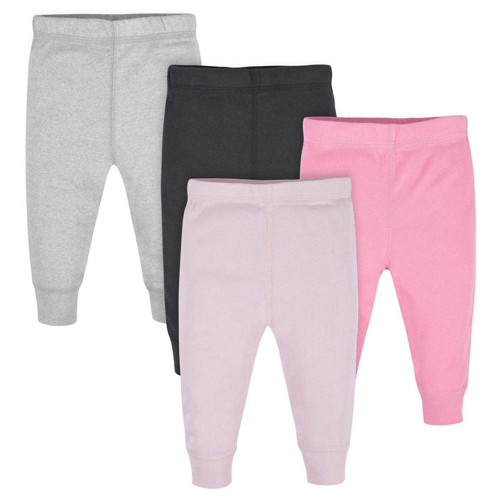 Gerber - Gerber® 4-Pack Baby Girls Pink & Black Active Pants