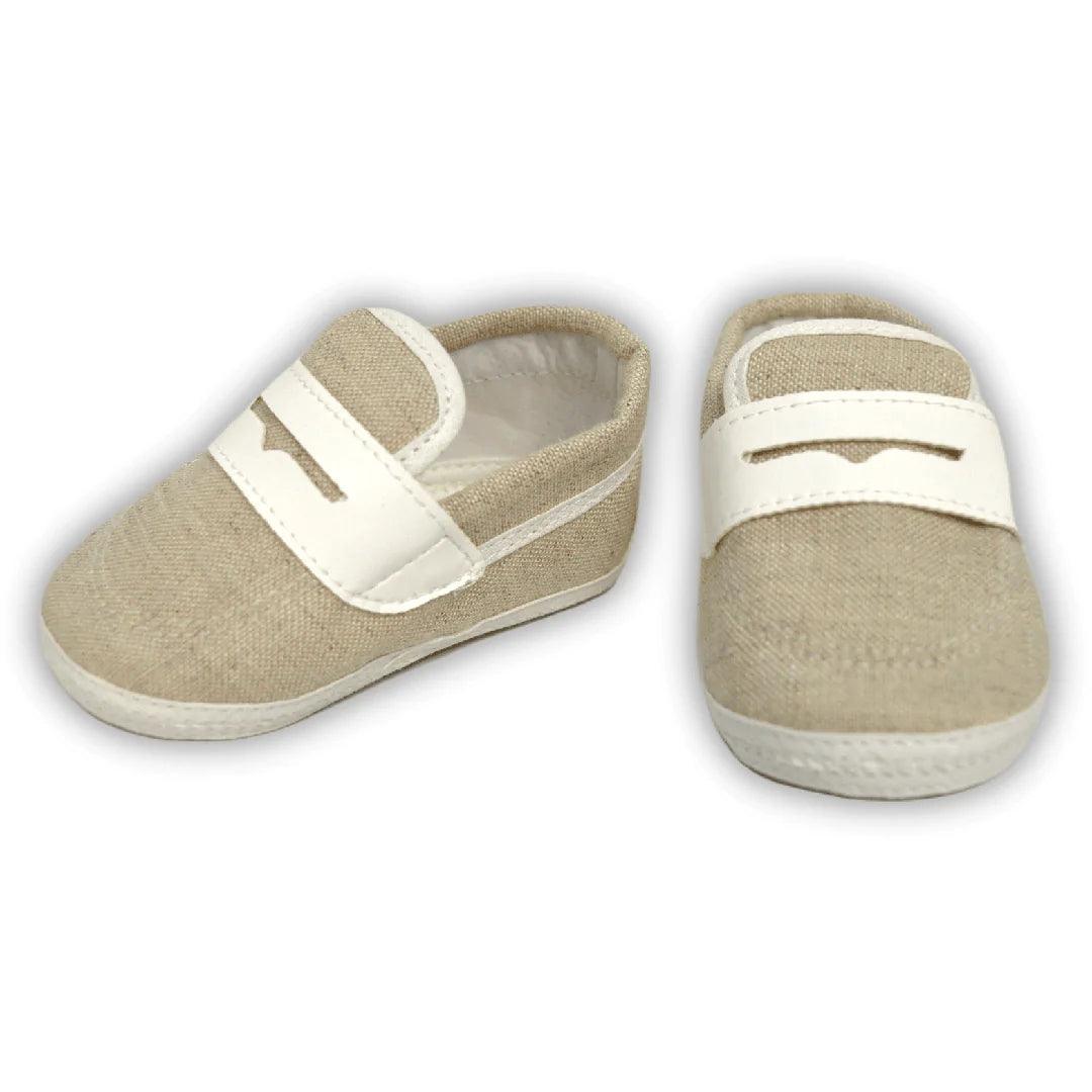 Gianfranca® - Baby Boy Sand Baptism Shoes - Made in Italy