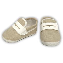Gianfranca® - Baby Boy Sand Baptism Shoes - Made in Italy