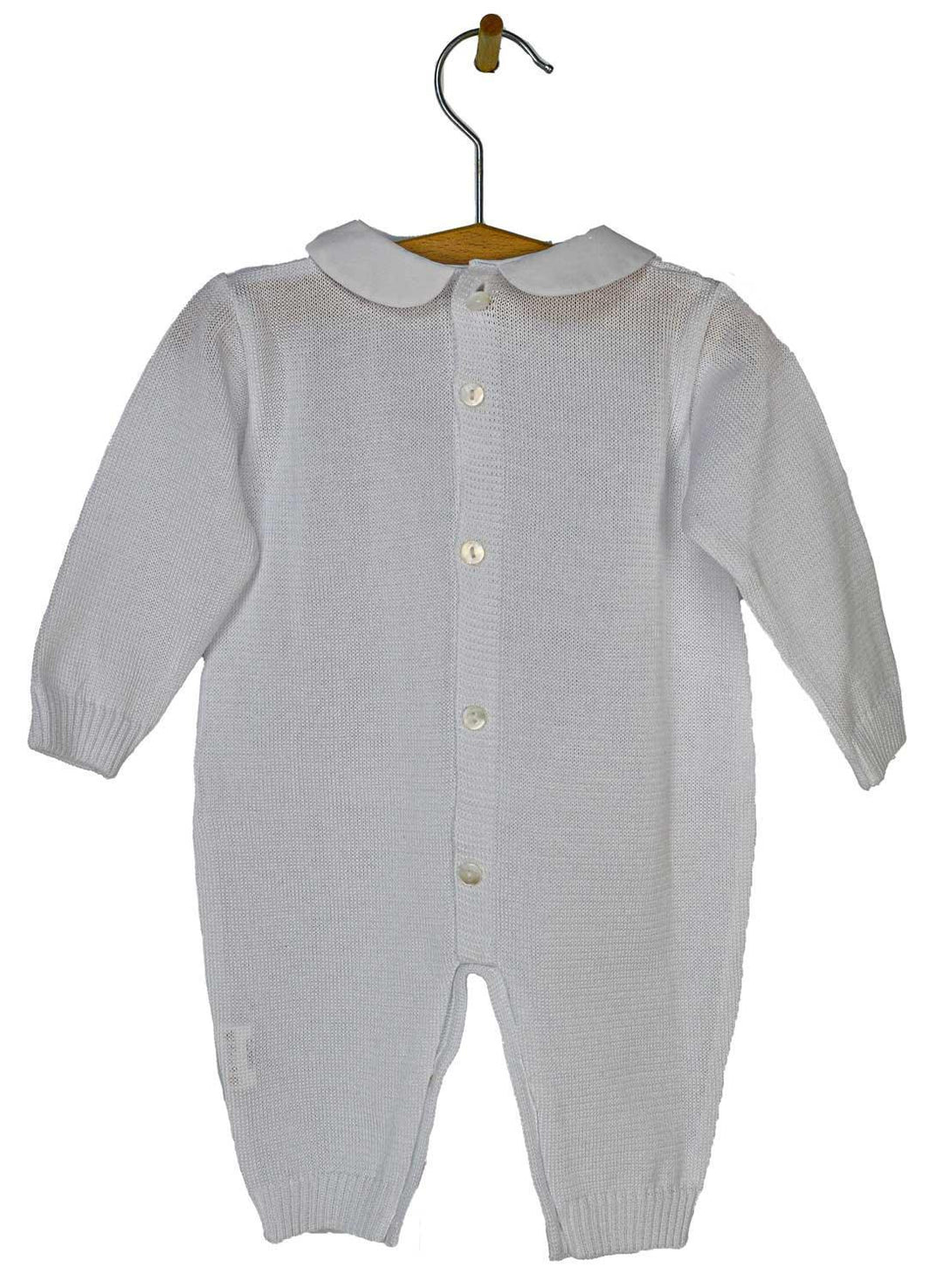 Gianfranca® - Baby Girl White knit Tricot Baptism Outfit with Hat