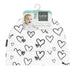 Goldtex - Kushies Baby Cap, 1-3m - Black and White Hearts