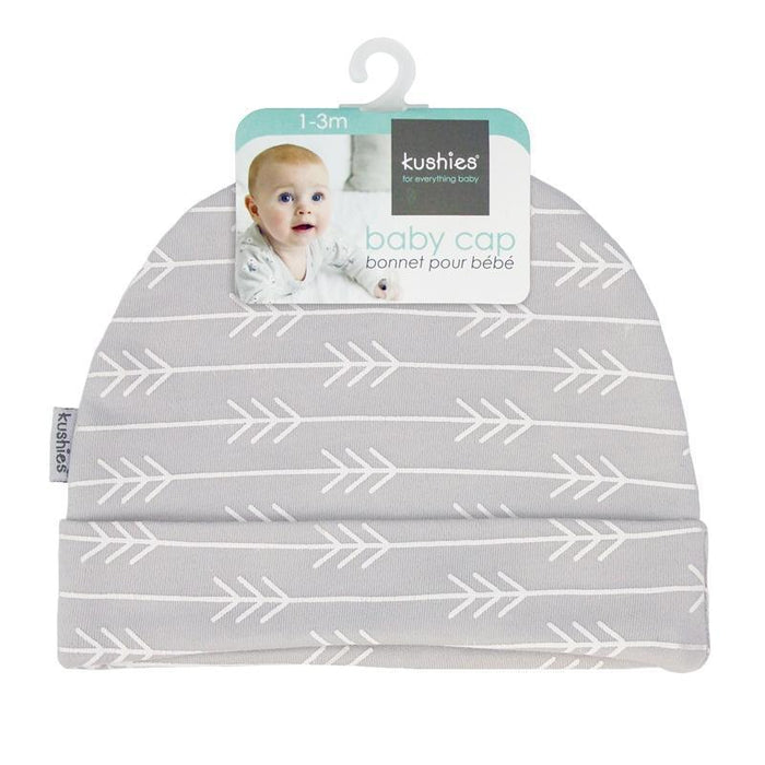 Goldtex - Kushies Baby Cap, 1-3m - Heather Grey Stripe