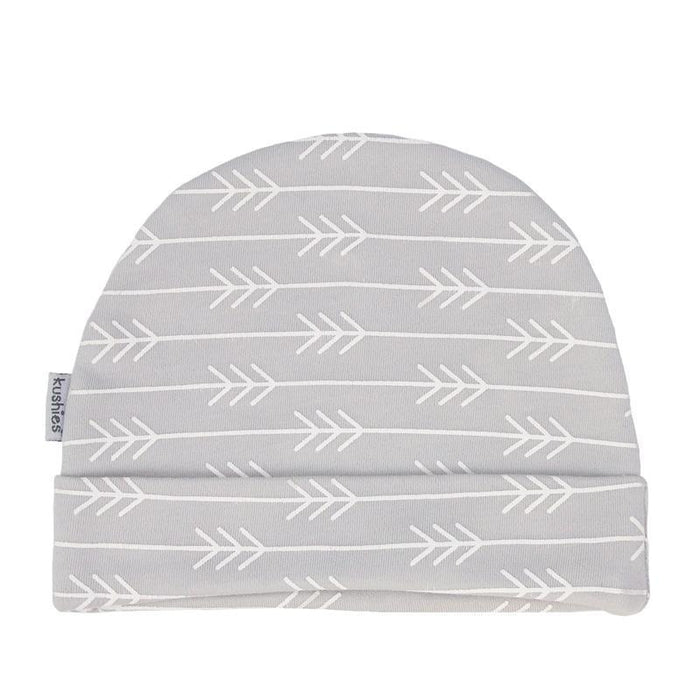 Goldtex - Kushies Baby Cap, 1-3m - Heather Grey Stripe