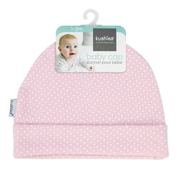 Goldtex - Kushies Baby Cap, 1-3m - Pink White Polka Dots