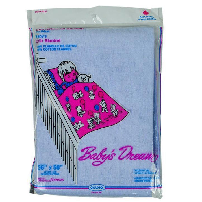 Goldtex® - Goldtex 100% Cotton Flannel Crib Blanket – Made in Canada