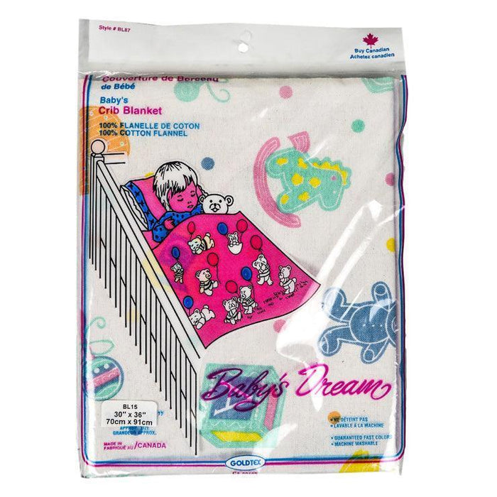 Goldtex® - Goldtex Baby's Crib Blanket 100% Cotton Flannel