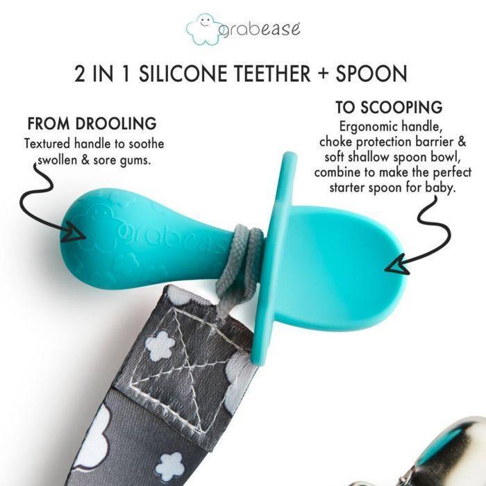 Grabease® - Grabease 2-in-1 Silicone Spoon + Teether