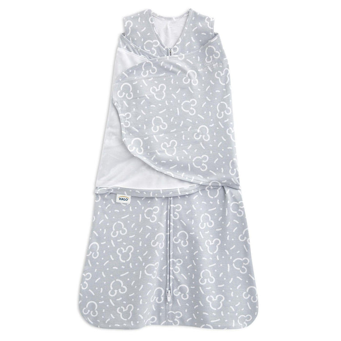 HALO® - HALO® SleepSack Disney Baby Swaddle Cotton Confetti Mickey Grey - 1.5 Tog
