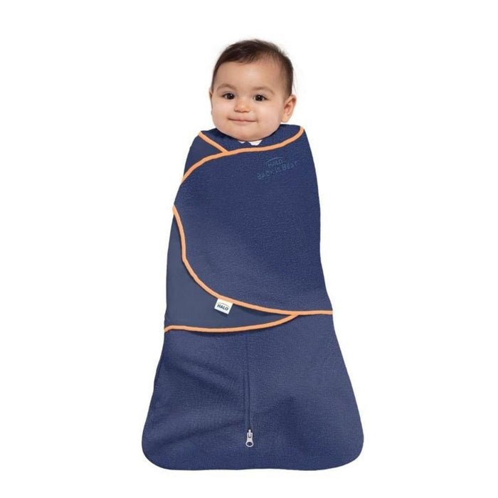 HALO® - Halo Sleepsack Swaddle Ideal Temp- Navy/Orange - 1 Tog