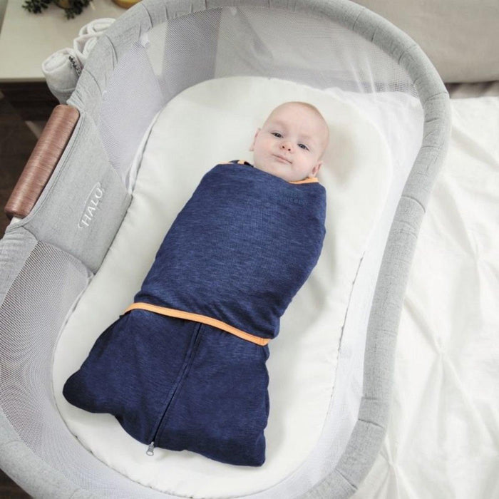 HALO® - Halo Sleepsack Swaddle Ideal Temp- Navy/Orange - 1 Tog