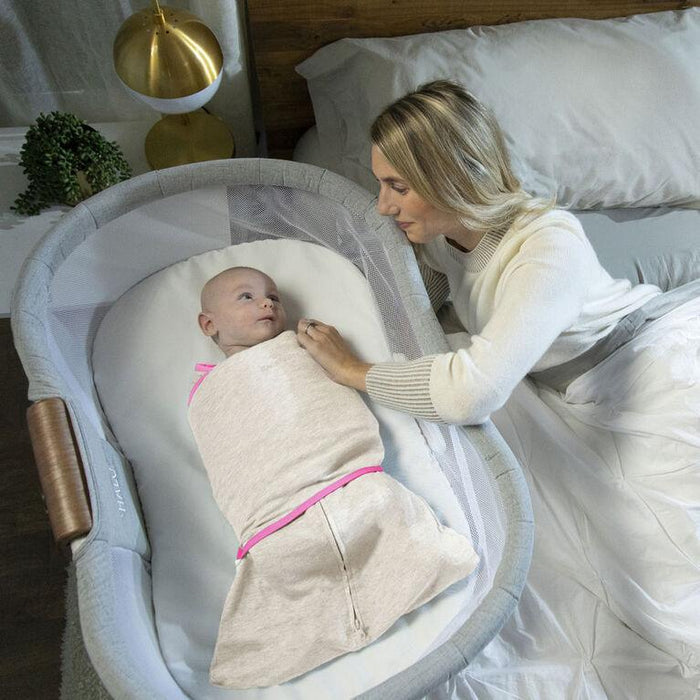 HALO® - Halo Sleepsack Swaddle-Ideal Temp- Oatmeal/Pink - 1 Tog