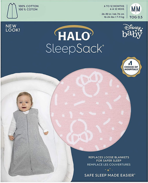 HALO® - Halo Sleepsack Wearable Blanket (0.5 TOG) - Minnie Mouse Pink