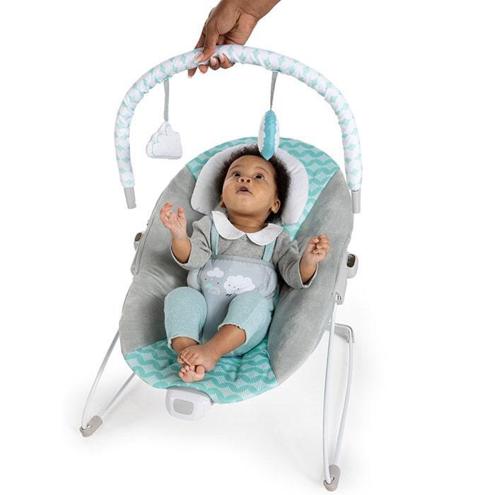 Ingenuity by Bright Starts Ity Bouncity Bounce Vibrating Deluxe Baby Bouncer Seat Goji